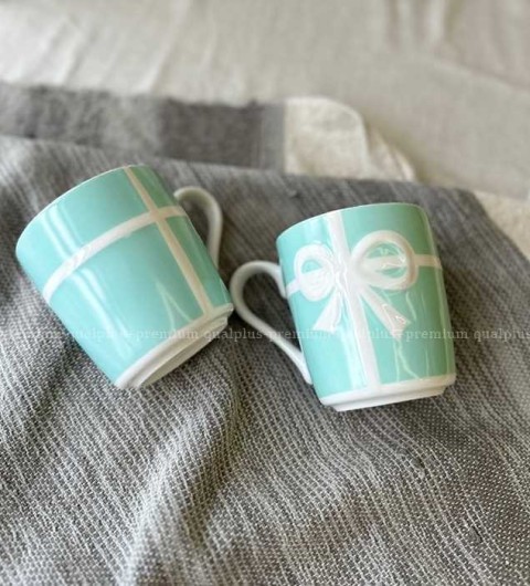 [국내배송] 티*니 블루 리본 머그컵 세트