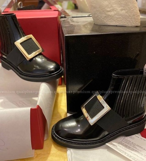 로저비비에 비브 레인저스 메탈 버클 첼시 부츠 여성용