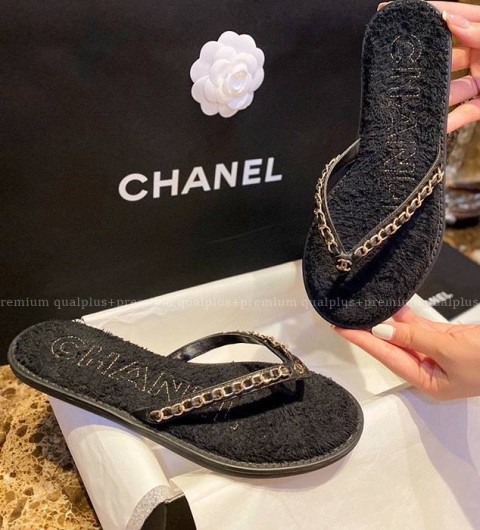 샤넬 CC 체인 쪼리 슬리퍼 여성용