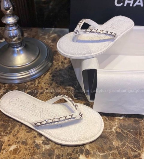 샤넬 CC 체인 쪼리 슬리퍼 여성용