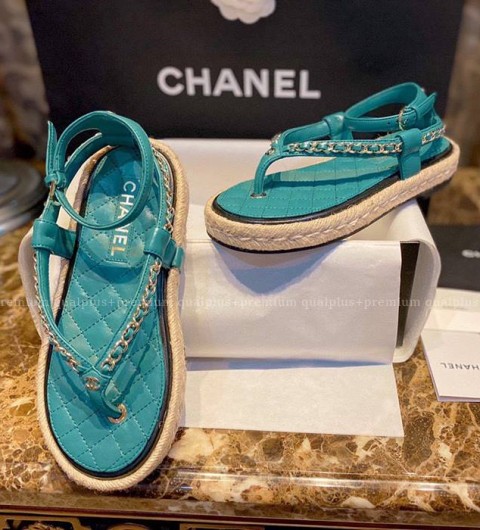 샤넬 체인 쪼리 샌들 여성용