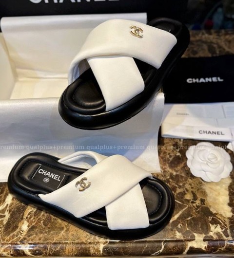 샤넬 CC 크로스 슬리퍼 여성용