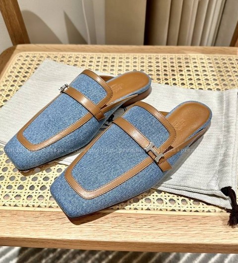 에르메스 그루피에 브로퍼 뮬 여성용