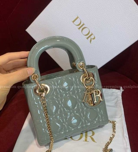 디올 레이디 디* 페이턴트 레이디백 미니