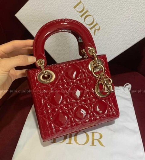 디올 레이디 디* 페이턴트 레이디백 미니