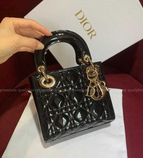 디올 레이디 디* 페이턴트 레이디백 미니