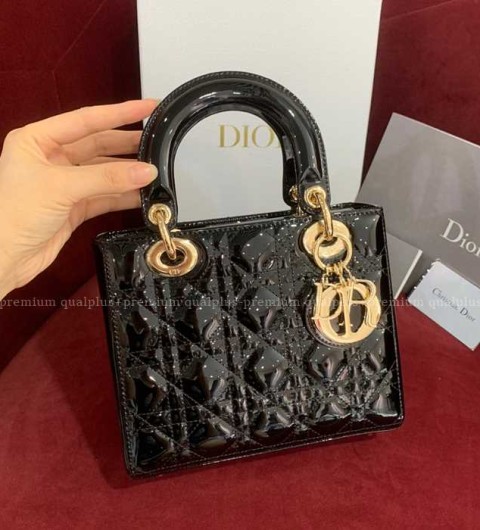 디올 레이디 디* 페이턴트 레이디백 스몰