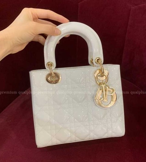 디올 레이디 디* 페이턴트 레이디백 스몰