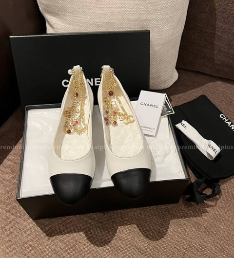 샤넬 체인 발레리나 플랫 슈즈 여성용