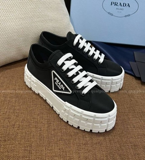 프라다 더블 휠 나일론 개버딘 스니커즈 5cm 여성용