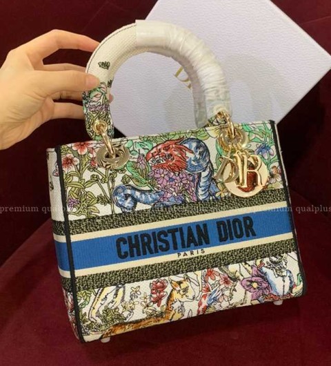 디올 LADY D-LITE 디라이트 레이디백 미듐