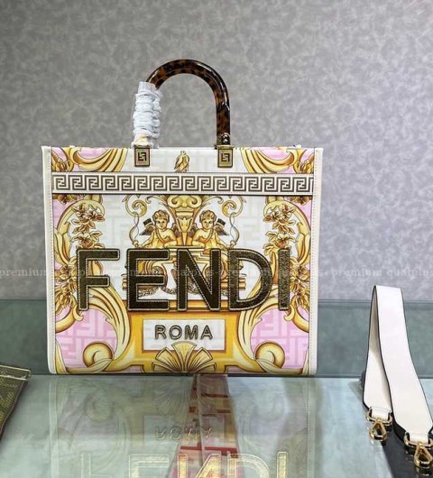 펜디X베르사체 콜라보 선샤인 쇼퍼백 미듐