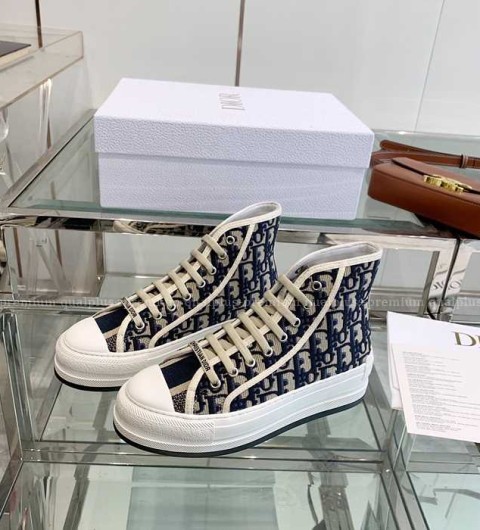 디올 WALK'N'D*OR 워크앤디* 하이탑 플랫폼 스니커즈 여성용