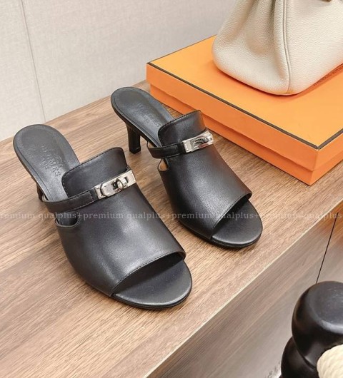 에르메스 켈리 큐트 뮬 힐 샌들 여성용