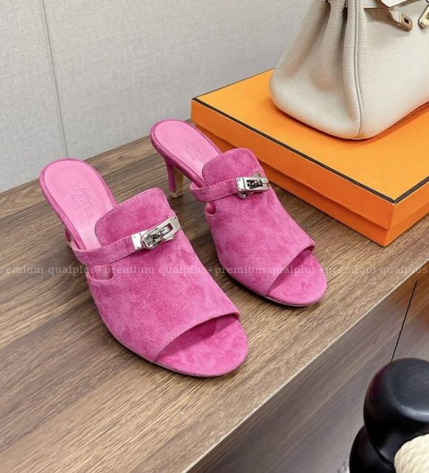 에르메스 켈리 큐트 뮬 힐 샌들 여성용