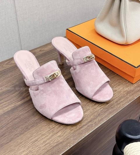 에르메스 켈리 큐트 뮬 힐 샌들 여성용