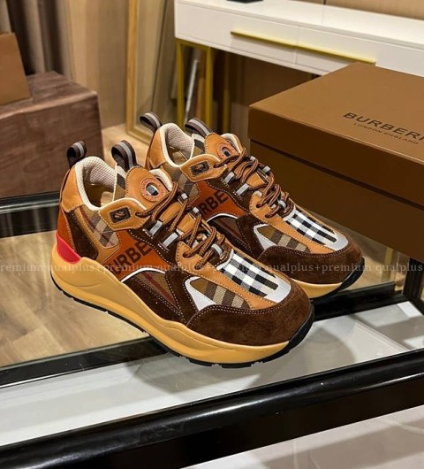 버버리 체크 스웨이드 스니커즈 남녀공용