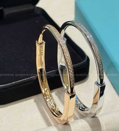 [국내배송] 티*니 락뱅글 하프다이아몬드 팔찌 (로즈골드,실버)