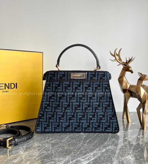 펜디 피카부 아이씨유 탑핸들백 미듐