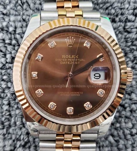 [국내배송] 롤렉스 데이저스트41 초코콤비 10P 다이아인덱스 로렉스