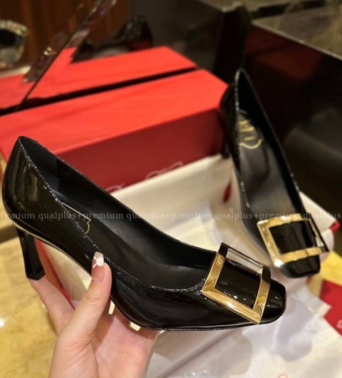 로저비비에 트럼펫 메탈 버클 펌프스 7cm 여성용