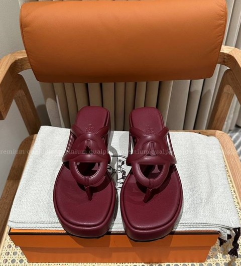 에르메스 에제리 통굽 샌들 슬리퍼 4.5cm 여성용