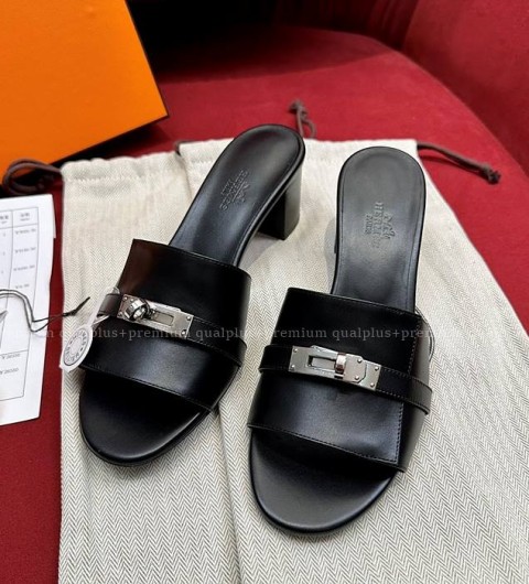 에르메스 GIGI 지지 뮬 힐 샌들 여성용