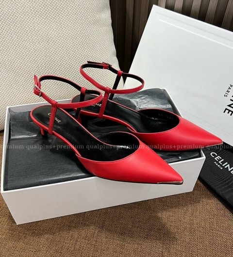 셀린느 메탈릭 토 슬링백 5cm 여성용