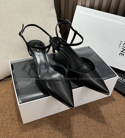 셀린느 메탈릭 토 슬링백 5cm 여성용