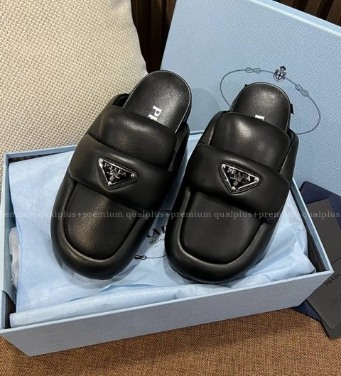 프라다 소프트 패딩 나파 사보 슬리퍼 여성용