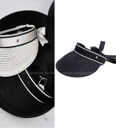 [국내배송] 샤* 코코마크 리본 썬바이저 썬캡 (블랙)