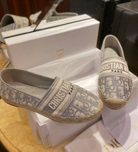 디올 그랜빌 오블리크 자카드 에스파드리유