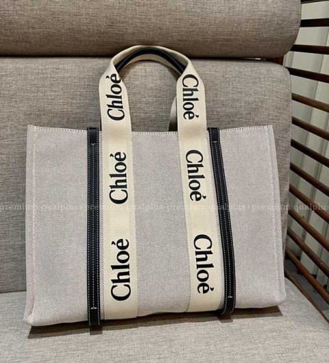 끌로에 우디 토트백 미듐