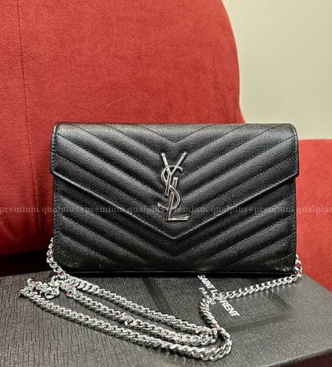 입생로랑 모노그램 엔벨롭 체인 월렛 숄더백