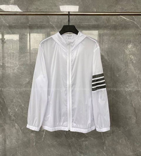 톰브라운 4-바 레쉬가드 후드 자켓