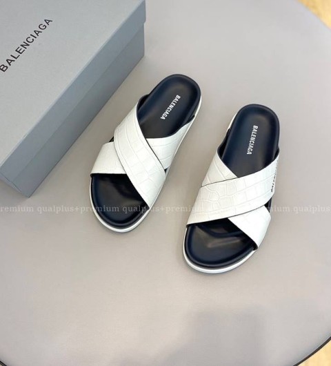 발렌시아가 크로스 슬리퍼 남성용