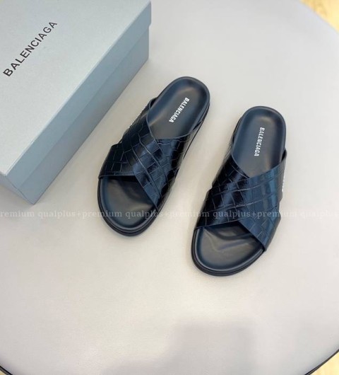 발렌시아가 크로스 슬리퍼 남성용