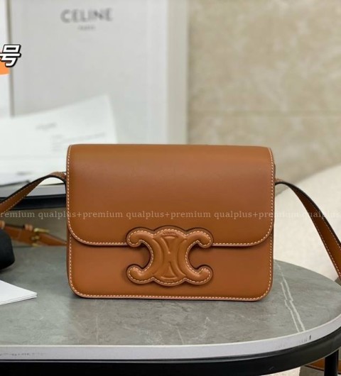 셀린느 199223 퀴르 트리오페 숄더백 틴