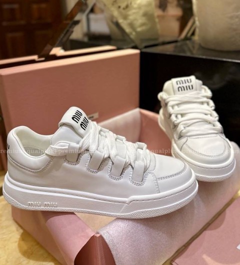 미우미우 블리치드 스니커즈 여성용