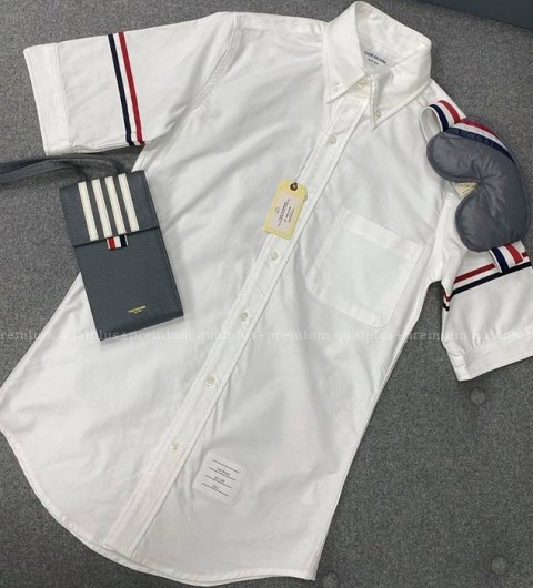 톰브라운 스트라이프 반팔 셔츠 남녀공용