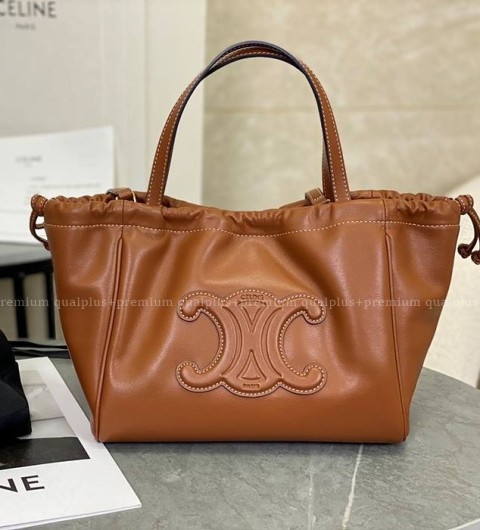 셀린느 111013 퀴르 트리오페 드로우스트링 카바스 토트백 스몰