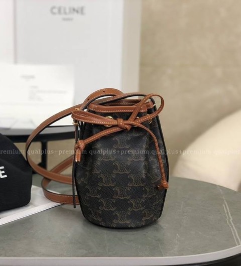 셀린느 10H492 드로우스트링 숄더백 마이크로