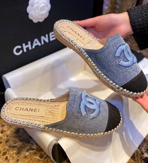 샤넬 CC 에스파드리유 뮬 여성용