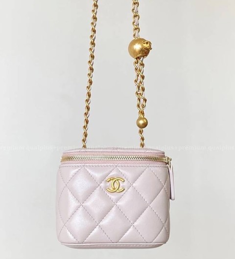 샤넬 골드볼 베니티 정사각 숄더백