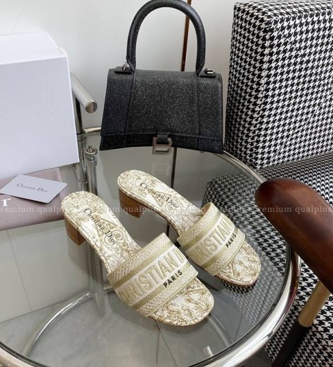 디올 Dway 디웨이 뮬 힐 여성용 5cm