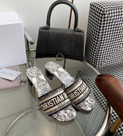 디올 Dway 디웨이 뮬 힐 여성용 5cm