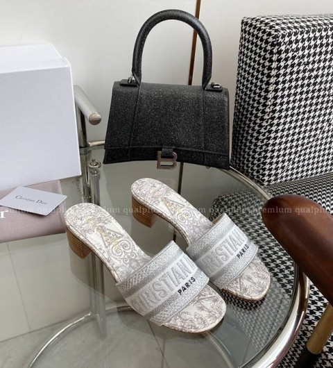 디올 Dway 디웨이 뮬 힐 여성용 5cm