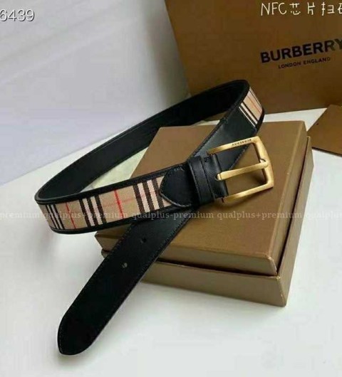 [국내배송] 버*리 체크 가죽 빈티지 블랙 벨트