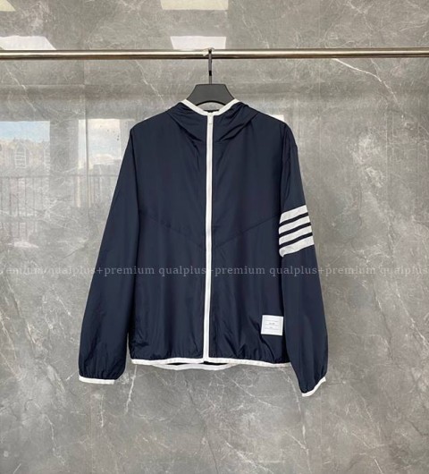 톰브라운 4-바 나일론 후드 자켓