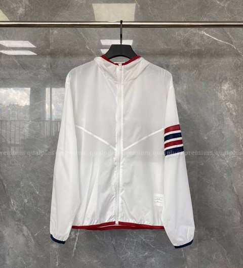 톰브라운 4-바 나일론 후드 자켓